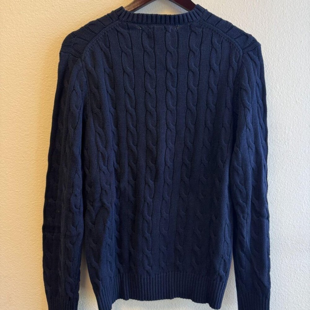Polo by Ralph Lauren Dark Blue Cable Knit Sweater - Picture 2 of 4